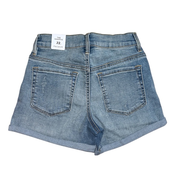 🎄PacSun Rebecca Blue Denim Shortie Shorts - Picture 2 of 5